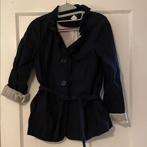 J. Crew Navy Blue Blazer with Belt